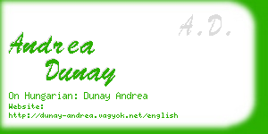 andrea dunay business card